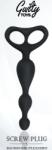 Guilty Toys Screw Plug, Silicone, Black, 17.5 cm