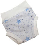 Wikids pamut pelus nadrág - Fehér/Világos Kék Csillagos - 56