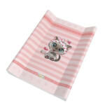 Babastar Puha 2 ékes pelenkázólap 50x70cm - Hello Cica pillangóval - Rózsaszín