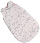 Wikids bélelt pamut téli hálózsák- Fehér/Rózsaszín Házikós 68/74 (frottier béléssel)