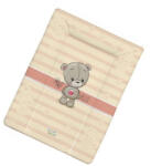 Babastar Puha softy pelenkázólap 50x70cm - Hello Maci szivecskével - Bézs