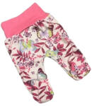 Bomer Pamut bébi nadrág - Pink Pillangós/Virágos 56