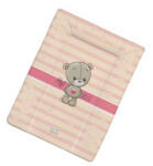 Babastar Puha softy pelenkázólap 50x70cm - Hello Maci szivecskével - Rózsaszín