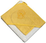 Vaganza hímzett fürdőlepedő fürdető kesztyűvel 80x80 cm - Fehér/Sárga Oroszlán