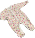 Bomer Pamut Ujjas Rugdalózó - Fehér Alapon Rózsaszín Apró Rózsák 56