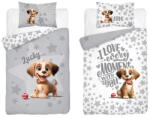 Maya Moo Gyerek Bambusz ágyneműhuzat 100x135cm - Kutyus szürke