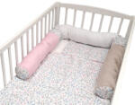 Wikids Ágyrácsvédő - Virág mintás Bézs/Rózsaszín