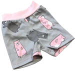 Wikids Baba Pamut Sort - Szürke/Rózsaszín Macis 86/92