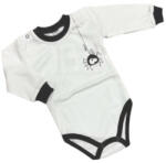 Mrofi Hosszú Ujjú Body - Fehér/Fekete Kispók - 74