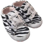 Yo Club! Yo Bébi Kocsicipő 0-6 m+ - Fekete/Fehér Csíkos