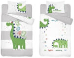 Maya Moo Gyerek Bambusz ágyneműhuzat 90x120cm - Dinó "Roar" zöld