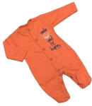 Eevi Pamut Ujjas Rugdalózó - Narancssárga "Smile and be happy" 56