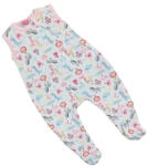 Wikids ujjatlan cipzáros pamut rugi - Fehér/Rózsaszín Szafaris 80