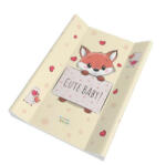 Babastar merev pelenkázólap 50x70cm - Cute Róka szivecskével - Barack