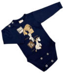 Rikidor Sötét Kék Zsiráfos Pamut 2 Méretes Hosszú Ujjú Body - 98