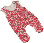 Bomer Pamut Ujjatlan Rugdalózó - Rózsaszín/Szürke Apró Virágos 74