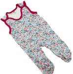 Bomer Pamut Ujjatlan Rugdalózó - Fehér Rózsaszín Virágos 62