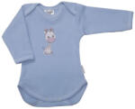 Babastar Hosszú Ujjú pamut body - Zsiráf It's a boy! - Kék - 56