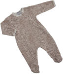 Wikids Hosszú ujjú cipzáros pamut rugi - Bézs Zsiráf Foltos - 56