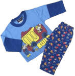 Jam Jam Hosszú Ujjú Pamut Pizsama 12-18 hónapos korig - Kék Munkagépes - Kiárusítás