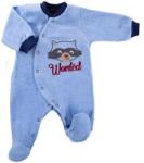 EEVI Plüss hosszú ujjú rugdalozó - Kék / Wanted Mosómaci 74