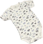 Dalma Rövid ujjú body - Fehér/Kék Autós - 74