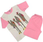 Erkan Nyári pizsama shorttal 122-128 - Rózsaszín/Krém Tevés (KIÁRUSÍTÁS)