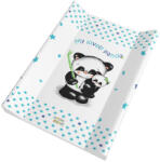 Babastar Puha 2 ékes pelenkázólap 50x70cm - Kék Panda mama kicsinyével
