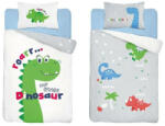 Maya Moo Gyerek pamut ágyneműhuzat 90x120cm - Hello Dino! Zöld