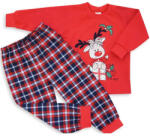 Mrofi 2 Részes Karácsonyi Pamut Pizsama - Piros Rénszarvasos 86