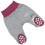 EEVI Pamut bébi nadrág - Szürke/Lila 62