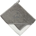 Vaganza hímzett fürdőlepedő fürdető kesztyűvel 80x80 cm - Fehér/Szürke Kacsás