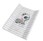 Babastar Puha 2 ékes pelenkázólap 50x70cm - Cute Zebra - Szürke