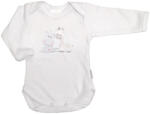 Babastar Hosszú Ujjú pamut body - Best Friends - Fehér - 56