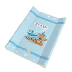 Babastar merev pelenkázólap 50x80cm - It's a Boy! Maci babakocsival - Kék