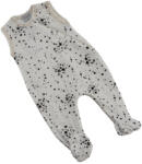 Wikids ujjatlan pamut rugi - Fehér Fekete Apró Virágos 68-as