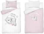 Maya Moo Gyerek pamut ágyneműhuzat 100x135cm - Maci a Holdon rózsaszín