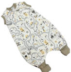 Wikids Vékony Pamut Tipegő Hálózsák - Fehér/Mogyoró Tesz-Vesz 74/80