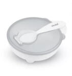 Akuku Fedeles Tányér kanállal - Fehér - bebibolt