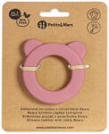Petite&mars Beary Szilikon rágóka csörgővel Dusty Rose 0m+