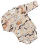 Dalma Hosszú Ujjú Body - Bézs Versenyautós - 74