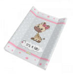 Babastar merev pelenkázólap 50x80cm - It's a Girl! Zsiráf - Szürke