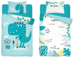 Maya Moo Gyerek Bambusz ágyneműhuzat 90x120cm - Dinó türkiz
