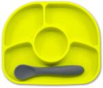 Bblüv Yümi Szilikon tányér kanállal - Lime