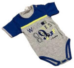 Gamex Gemex Rövid ujjú Body - Kék/Szürke Feliratos - 74