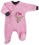 EEVI Plüss hosszú ujjú rugdalozó - Rózsaszín / Chic Őzike 74