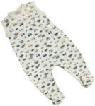 Wikids ujjatlan cipzáros pamut rugi - Fehér Krém Autós 86