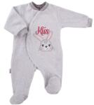 EEVI Plüss hosszú ujjú rugdalozó - Szürke / Kiss Nyuszi 74