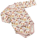 Dalma Hosszú Ujjú Body - Púder Pillangós - 68