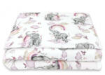 Babastar BS Ágynemű HUZAT 2 részes 90x120cm - Szivárványos Elefánt rózsaszín